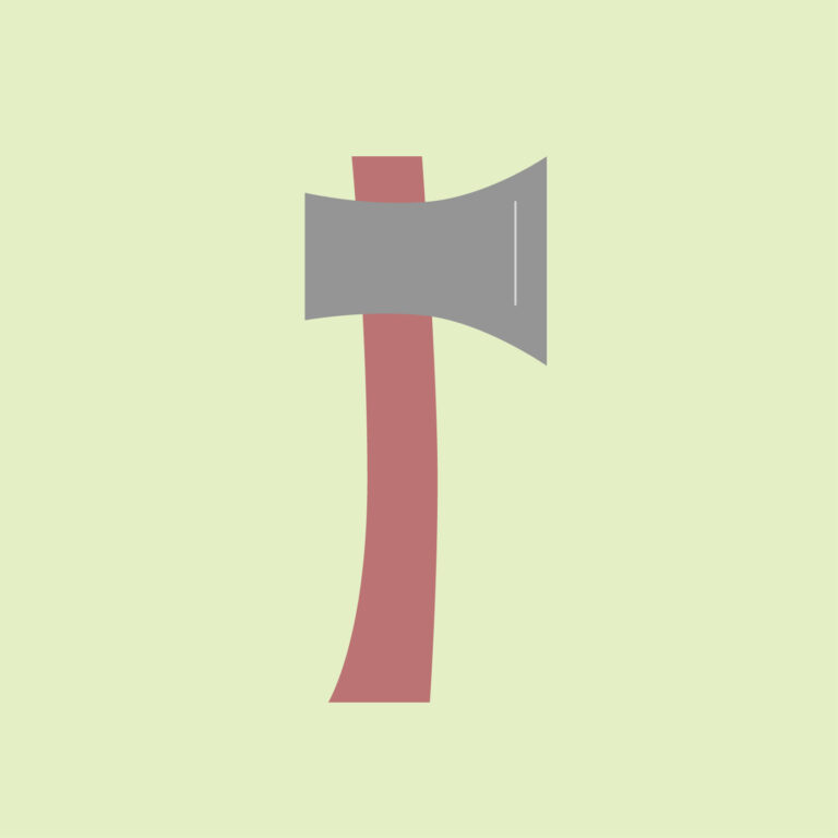 Axe icon vector cartoon style EPS illustration design