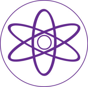 Atom structure icon vector in EPS Design File