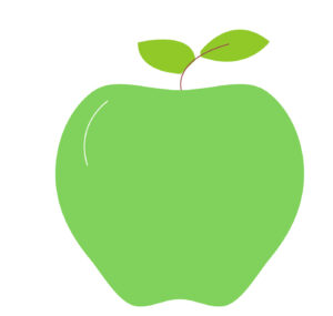 Green apple icon vector EPS file free download