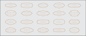 Vintage golden frames vector