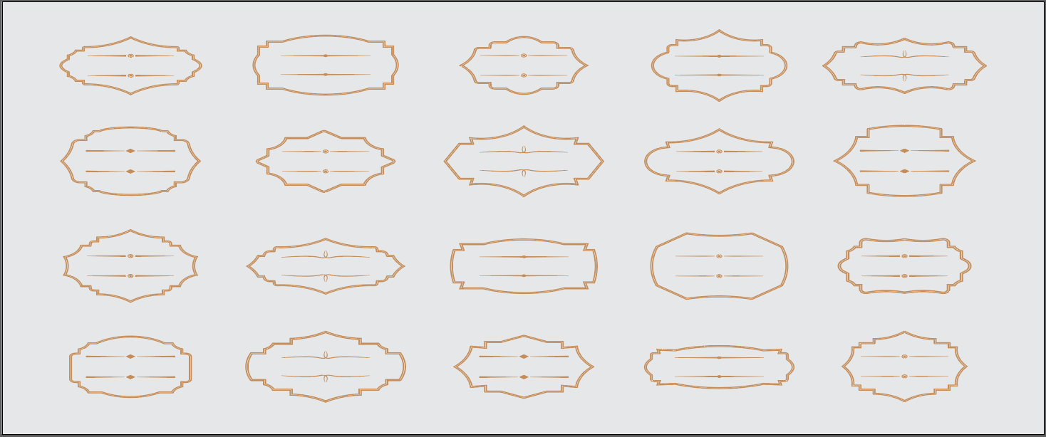 Vintage golden frames vector