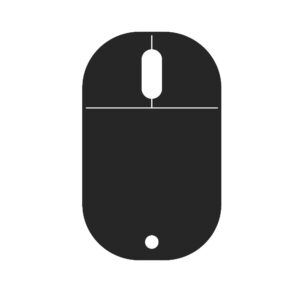 Computer mouse icon vector silhouette : EPS Download