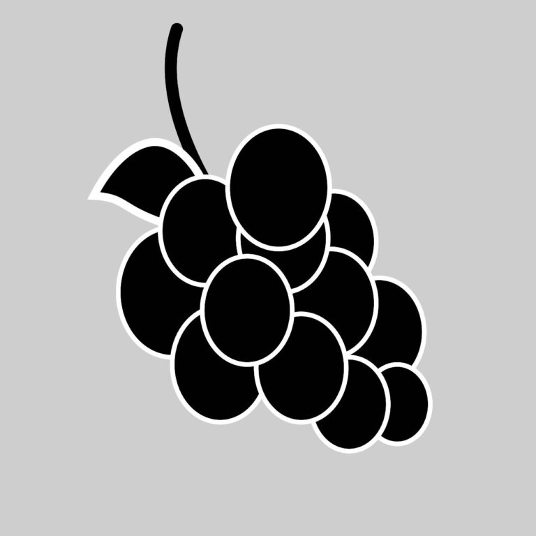 Fresh Grape icon vector silhouette EPS & image
