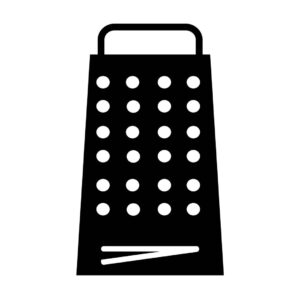 Grater icon vector – Cooking vegetable slicer image