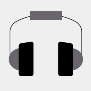 Headphone icon vector – Gadget flat UI / EPS Download