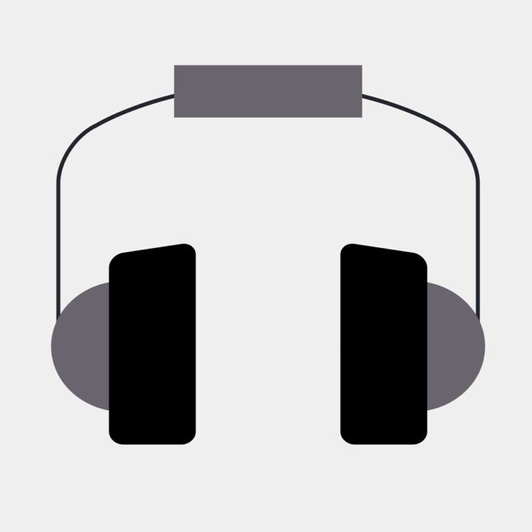 Headphone icon vector – Gadget flat UI / EPS Download