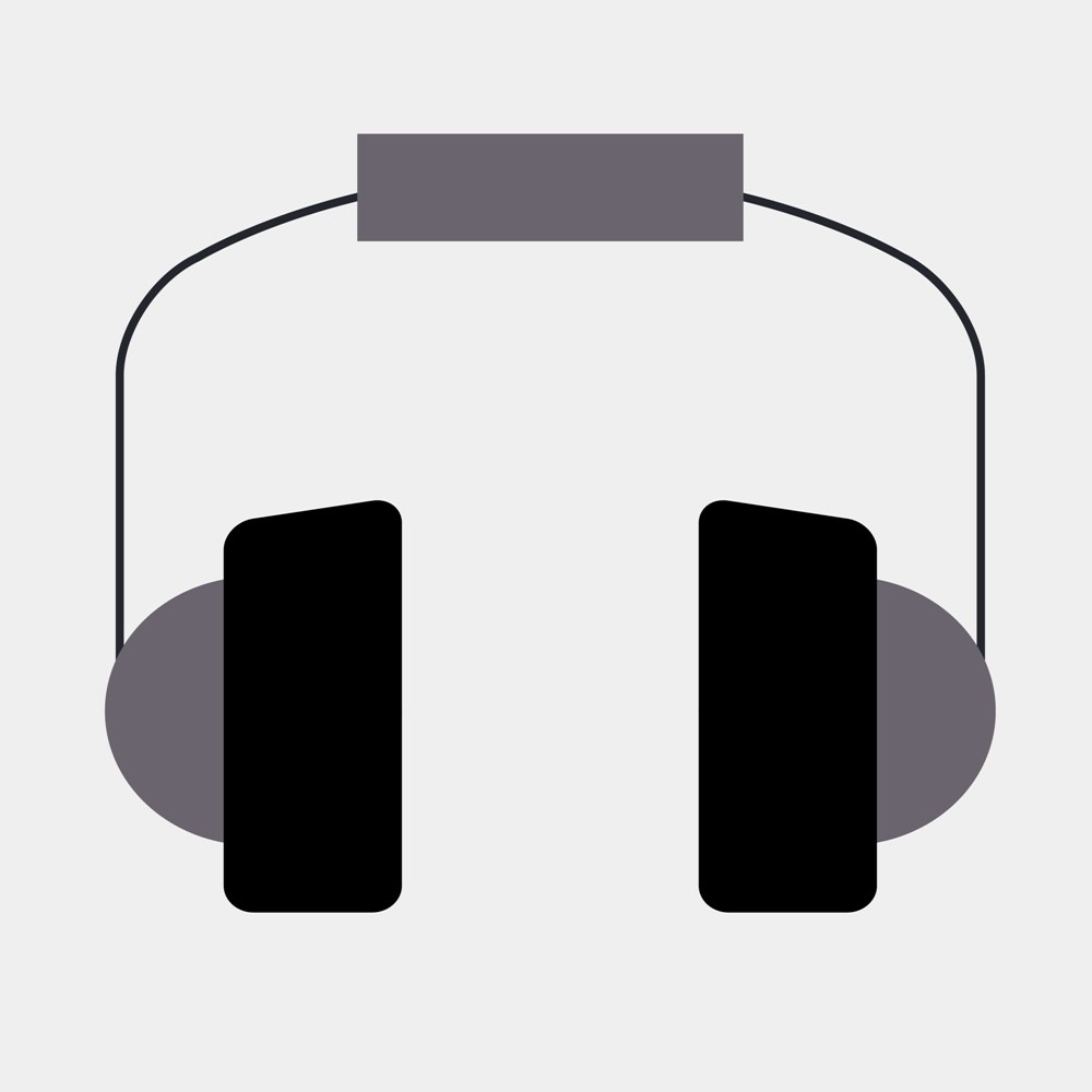 Headphone icon vector – Gadget flat UI / EPS Download