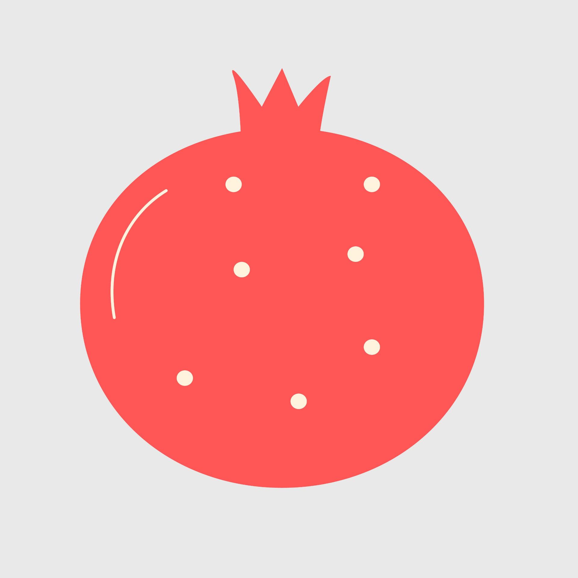 Juicy fresh pomegranate fruit Icon vector – Graphics \ EPS