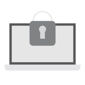 Laptop lock icon vector graphics illustration in EPS Download
