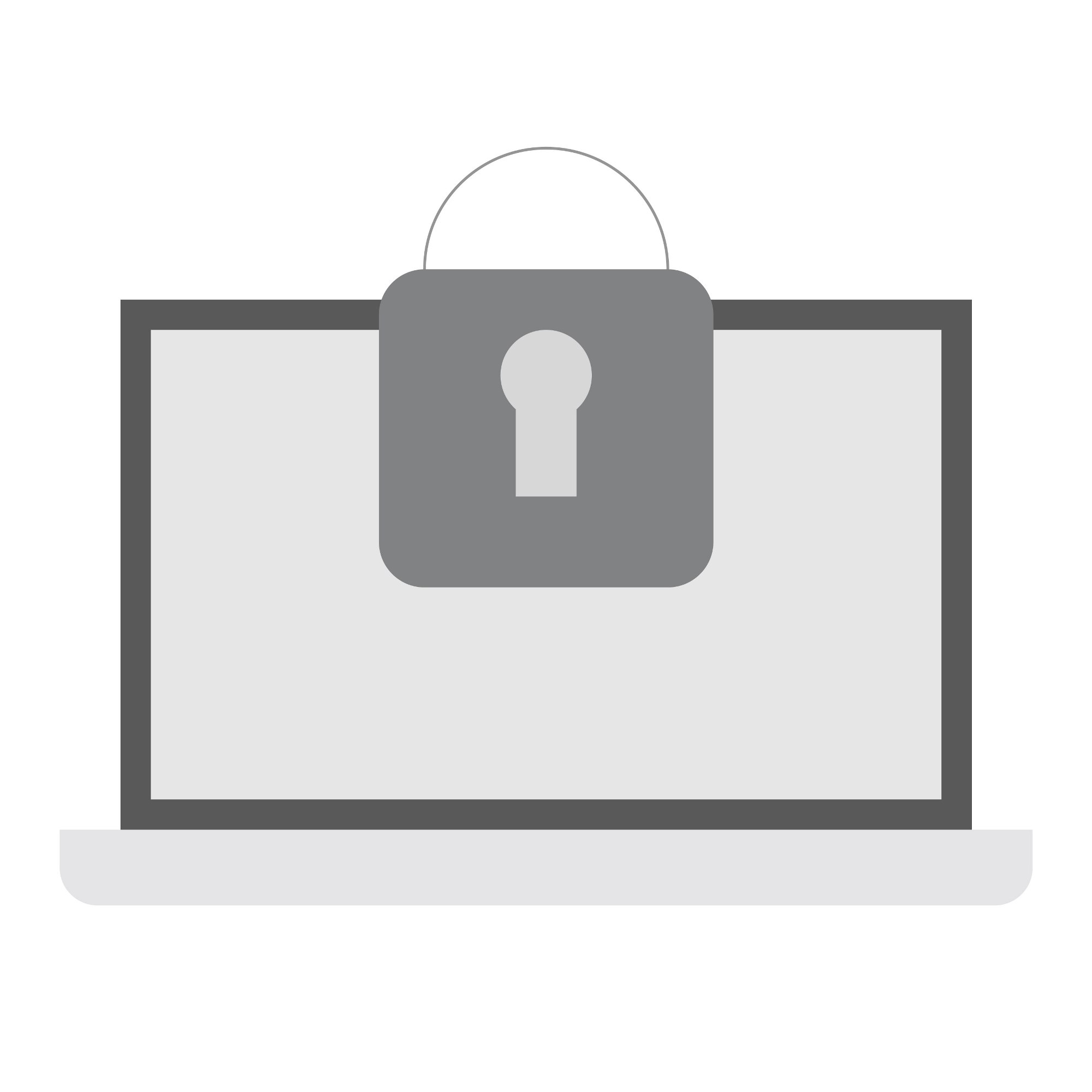 Laptop lock icon vector graphics illustration in EPS Download
