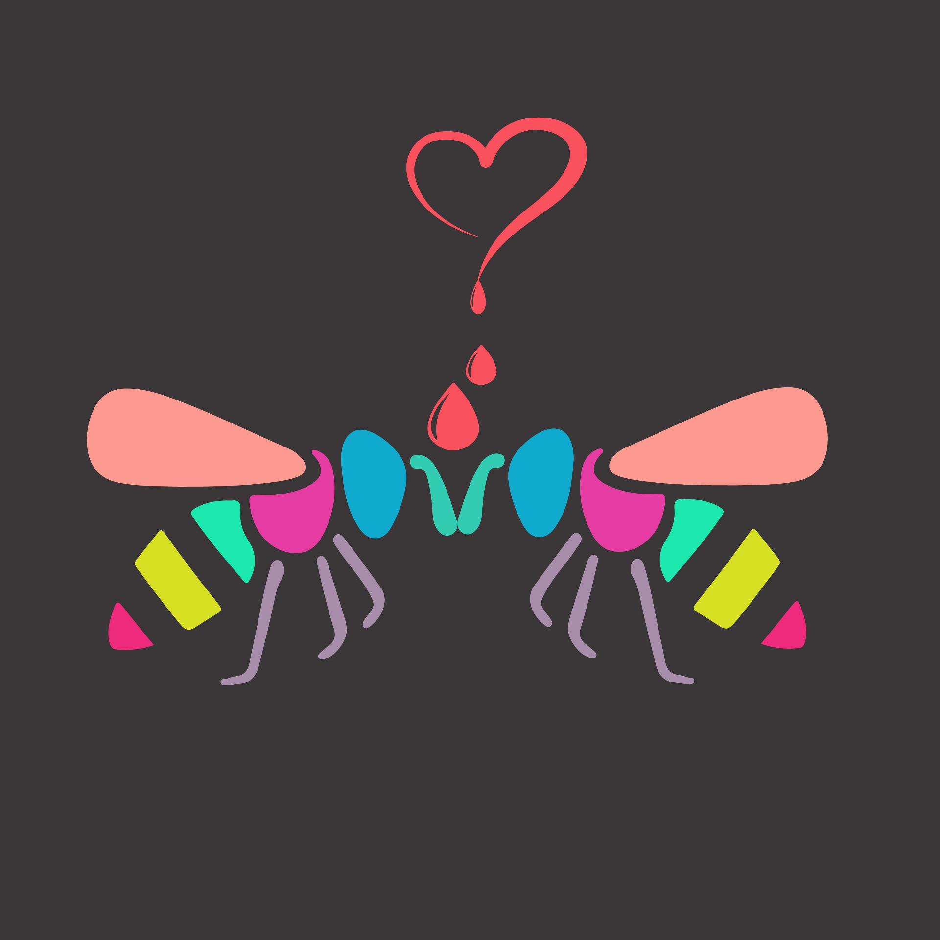 Lover bee vector – Funny UI graphics | EPS Design