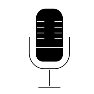 Microphone icon vector silhouette illustration | EPS
