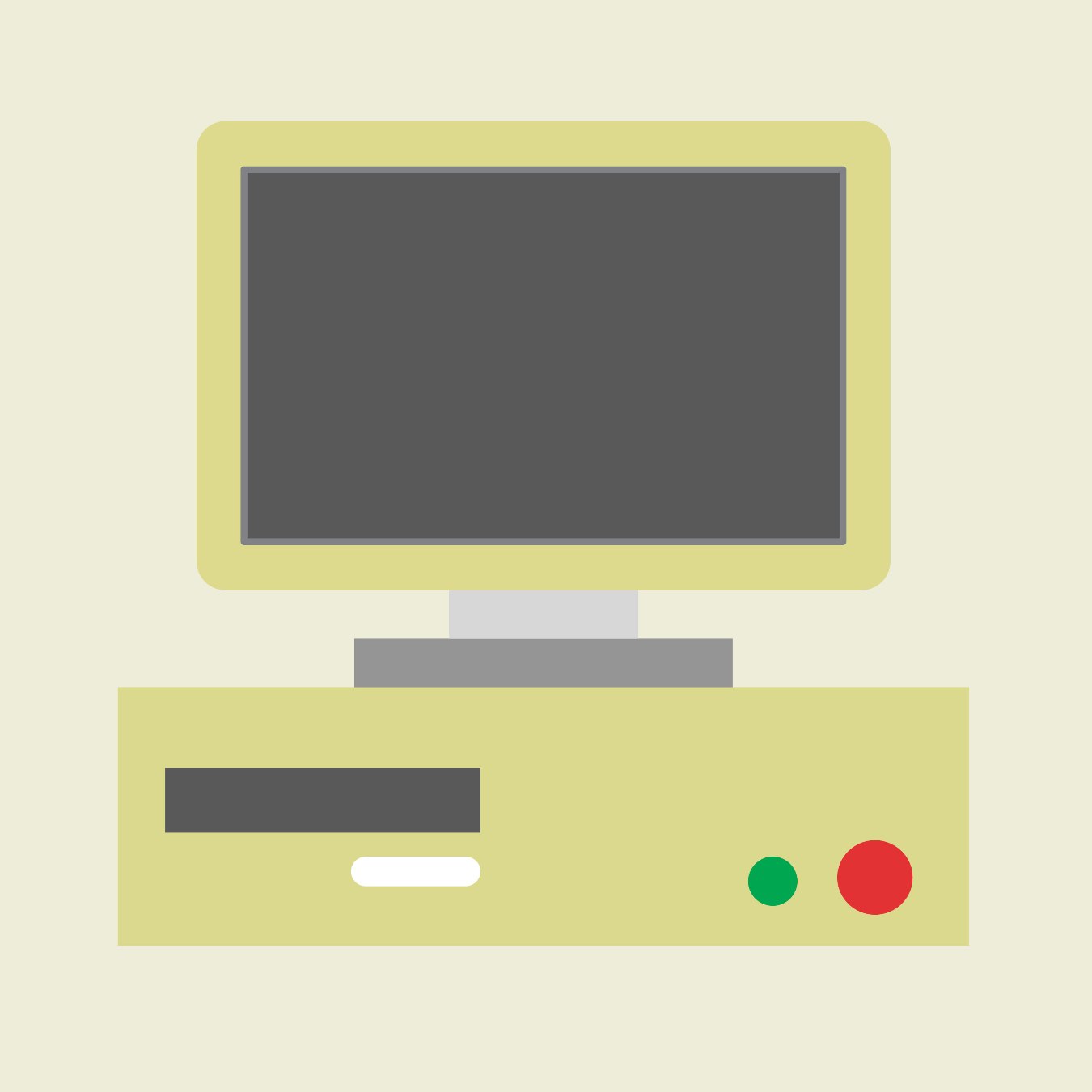 Old pc icon vector – computers UI design in EPS file download