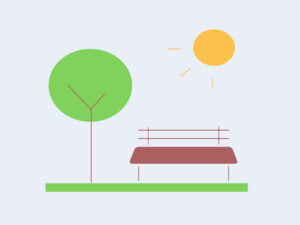 Park view cartoon style Vector in EPS | Image | SVG