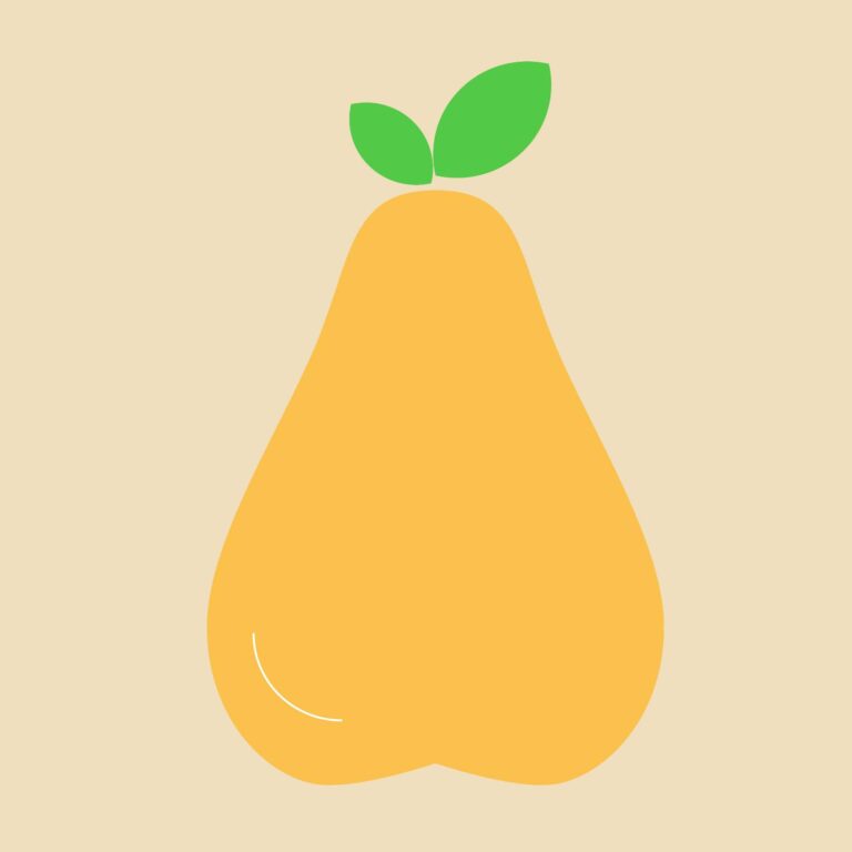 Fresh Pear Fruit Icon vector – Slice Fruit design EPS