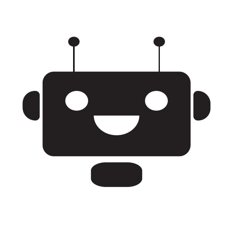 Robot icon vector silhouette – Ai image, bot jpg, svg, eps
