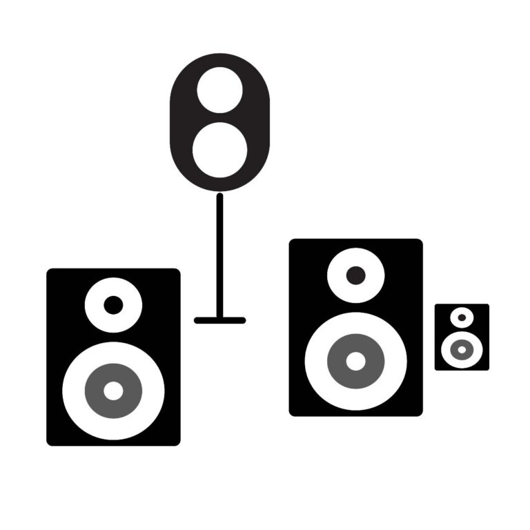 Speaker set icon vector silhouette – music EPS  free download