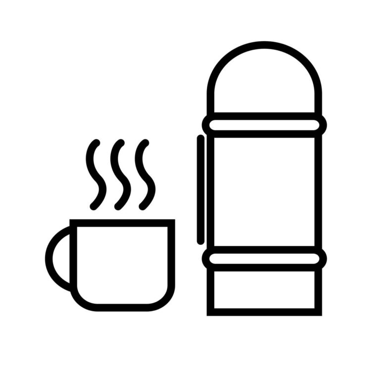 Thermos icon vector silhouette | EPS illustration