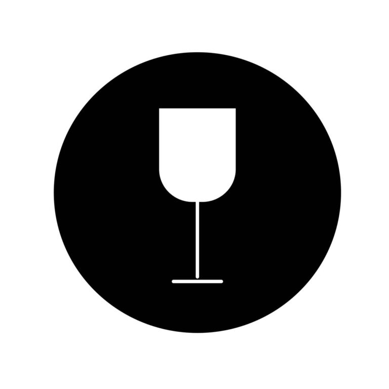 Wine Glass icon vector – Liquid Drink glass design in EPS