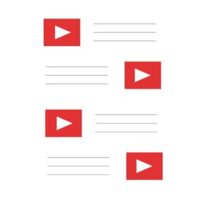 Youtube video list vector – Flat UI  | EPS | JPG | SVG