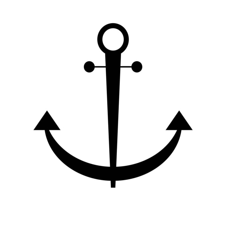 Free Anchor icon vector silhouette sign & symbol in EPS