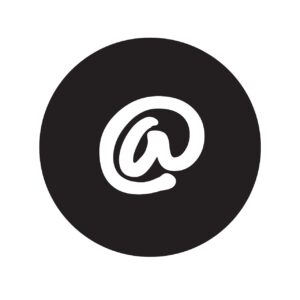 At the rate icon vector : @ silhouette icon in EPS