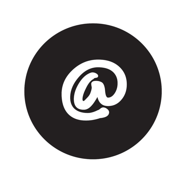 At the rate icon vector : @ silhouette icon in EPS