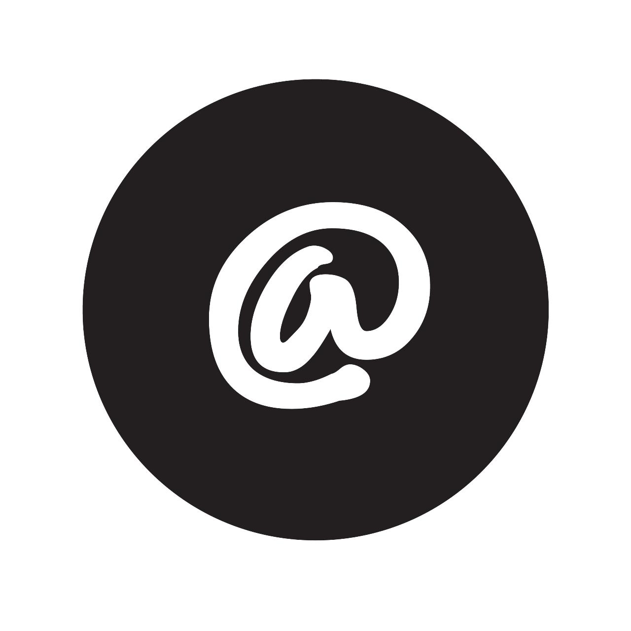 At the rate icon vector : @ silhouette icon in EPS