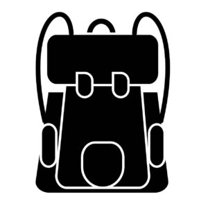 Backpack icon vector – Luggage Bag for Student
