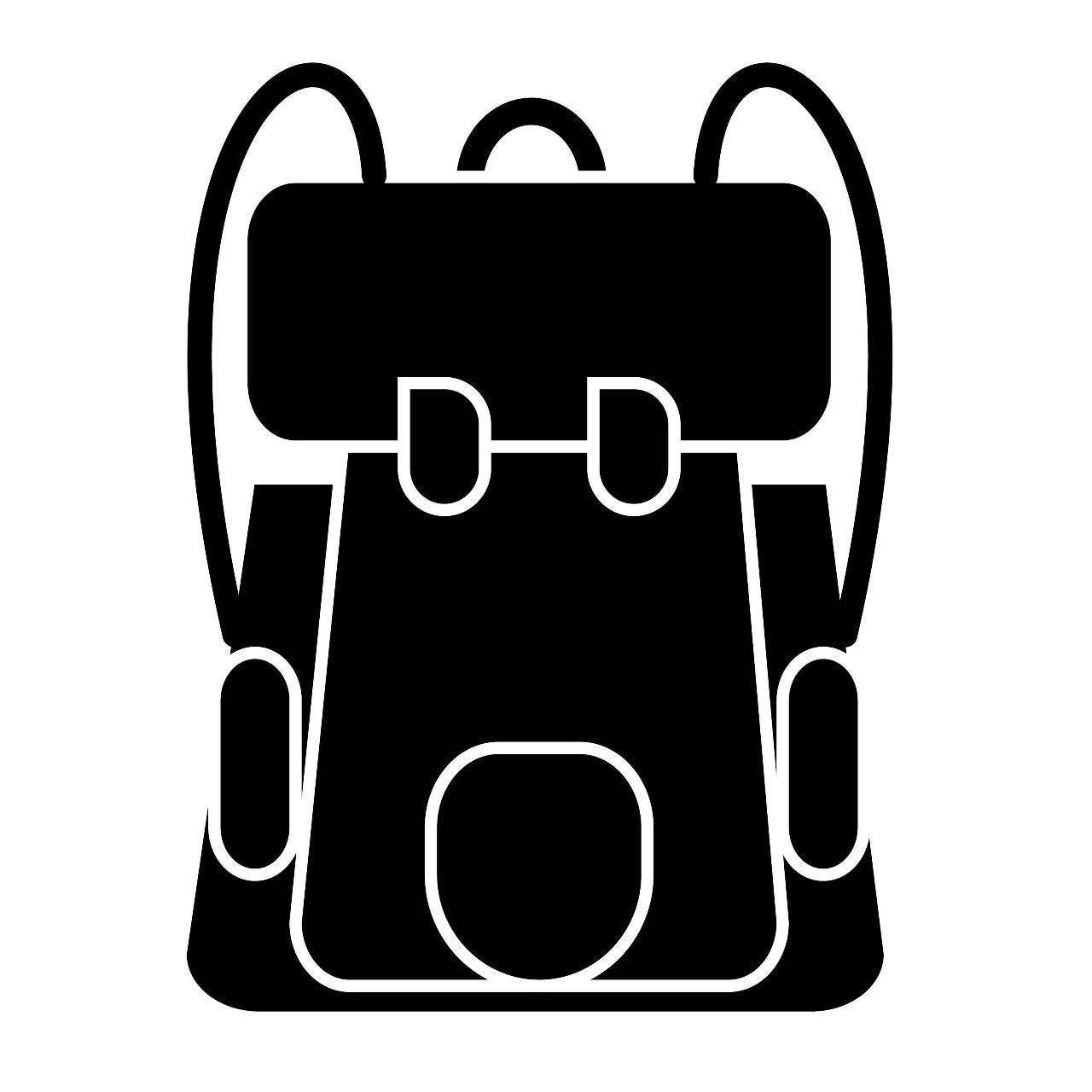 Backpack icon vector – Luggage Bag for Student