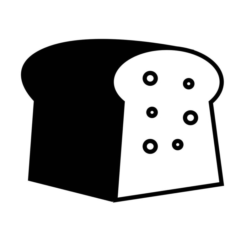 Bread icon vector : Graphical bakery tasty outline vector