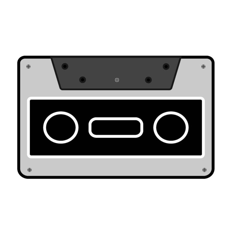 Classic Cassette icon vector | Retro tape icon in EPS