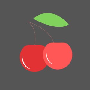 Cherry icon vector – Fruits design in EPS, JPG & SVG