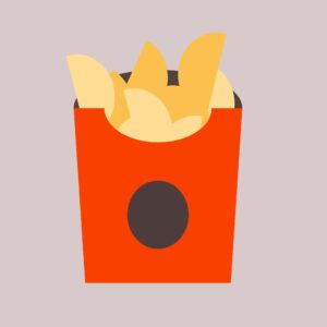 Chips icon vector – EPS illustration graphics design