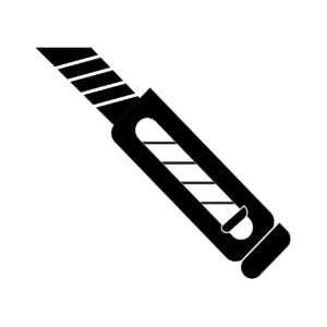 Cutter icon vector – Black & White, eps, jpg, svg