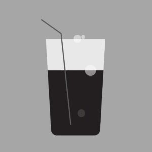 Glass icon vector – Soft drink illustration silhouette