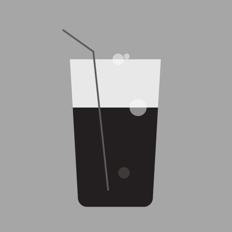 Glass icon vector – Soft drink illustration silhouette