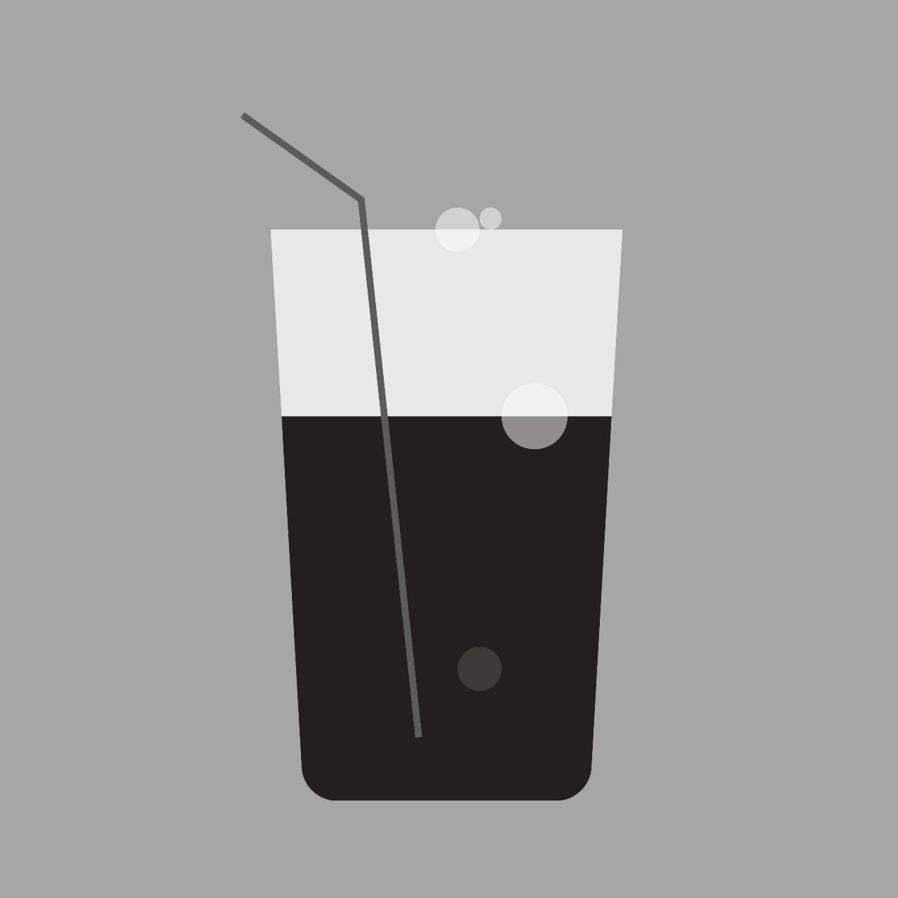 Glass icon vector – Soft drink illustration silhouette