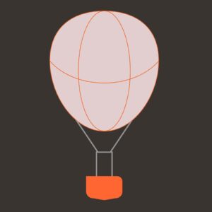 Hot air balloon icon vector – EPS isolated illustration design
