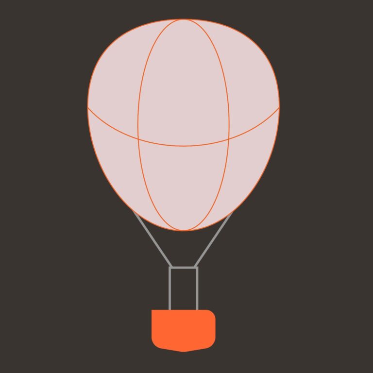 Hot air balloon icon vector – EPS isolated illustration design