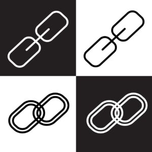 Link icon vector – Black & White – Silhouette vector