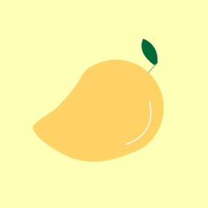 Fresh Mango icon vector – Fruits EPS flat UI Illustration