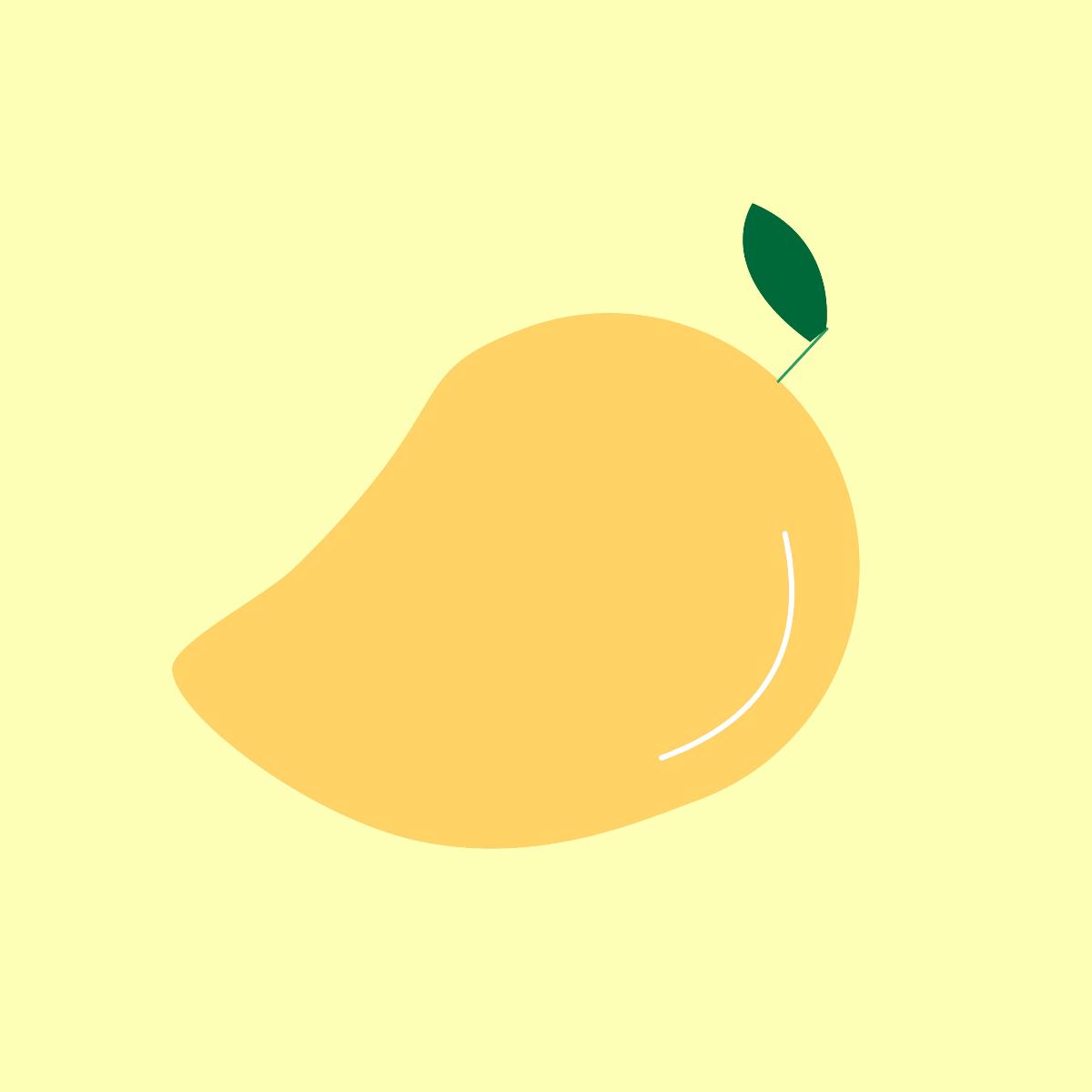 Fresh Mango icon vector – Fruits EPS flat UI Illustration