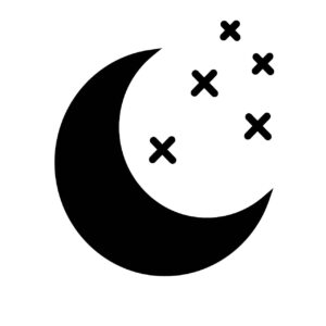 Moon icon vector flat silhouette graphics image