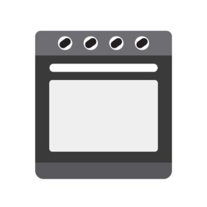 Oven icon vector silhouette icon in EPS download