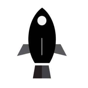 Rocket icon vector – Line art silhouette | EPS Design, jpg, SVG