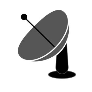 Satellite antenna icon vector art illustration