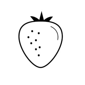 Strawberry vector icon – Fruits & Foods image, illustration
