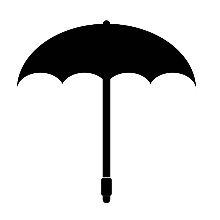 Umbrella icon vector – Silhouette symbol EPS & Image