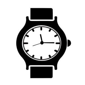 Watch silhouette icon vector in EPS Design & Images